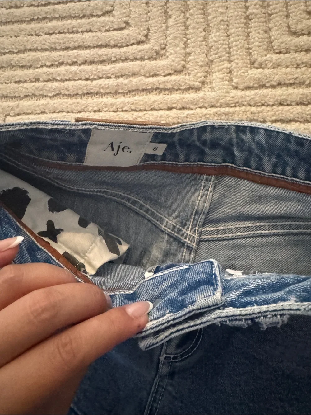 Aje High-Waist Classic Blue Denim Girls‎ Shorts